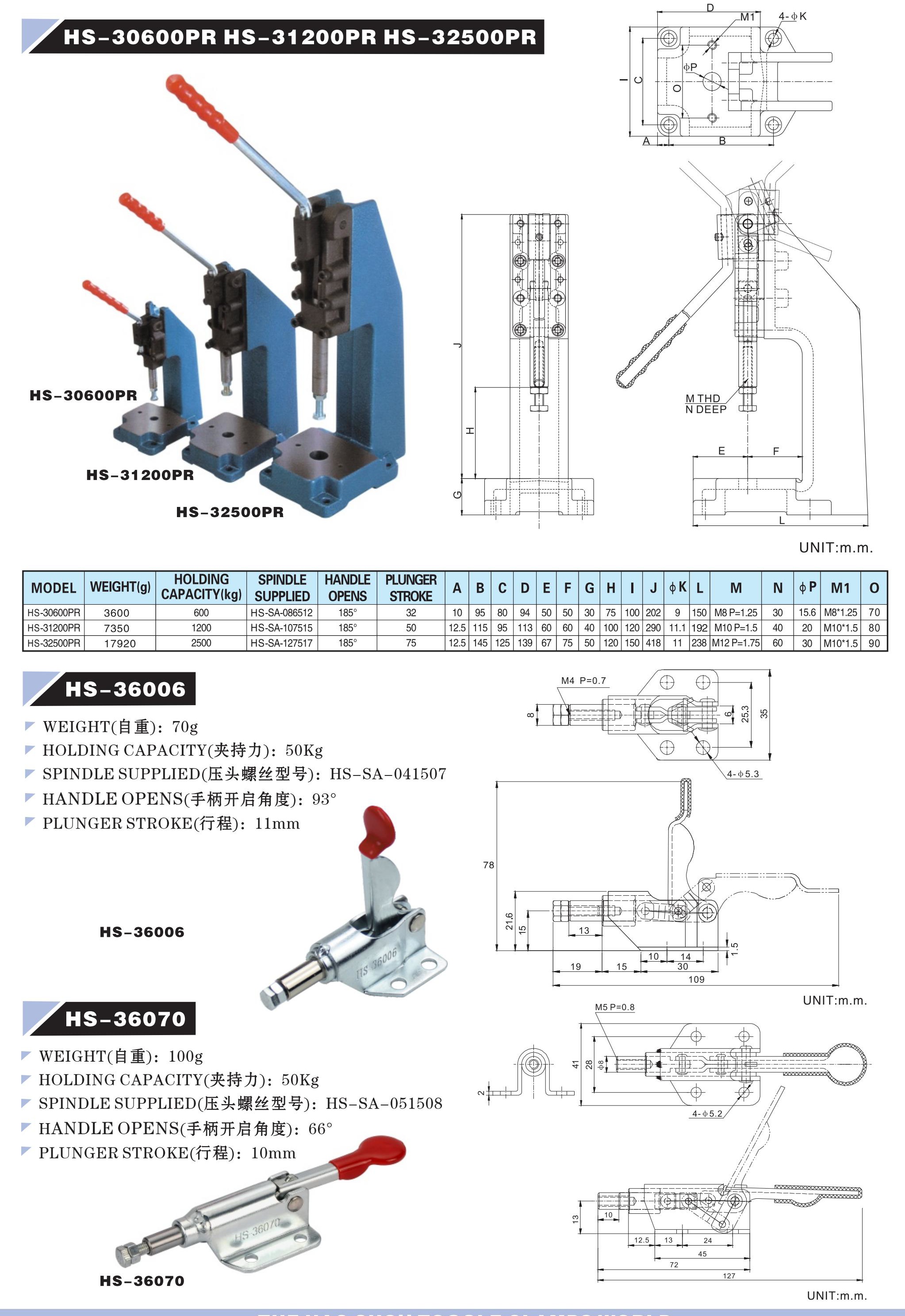 HS-30600PR,HS-36006，HS-36070